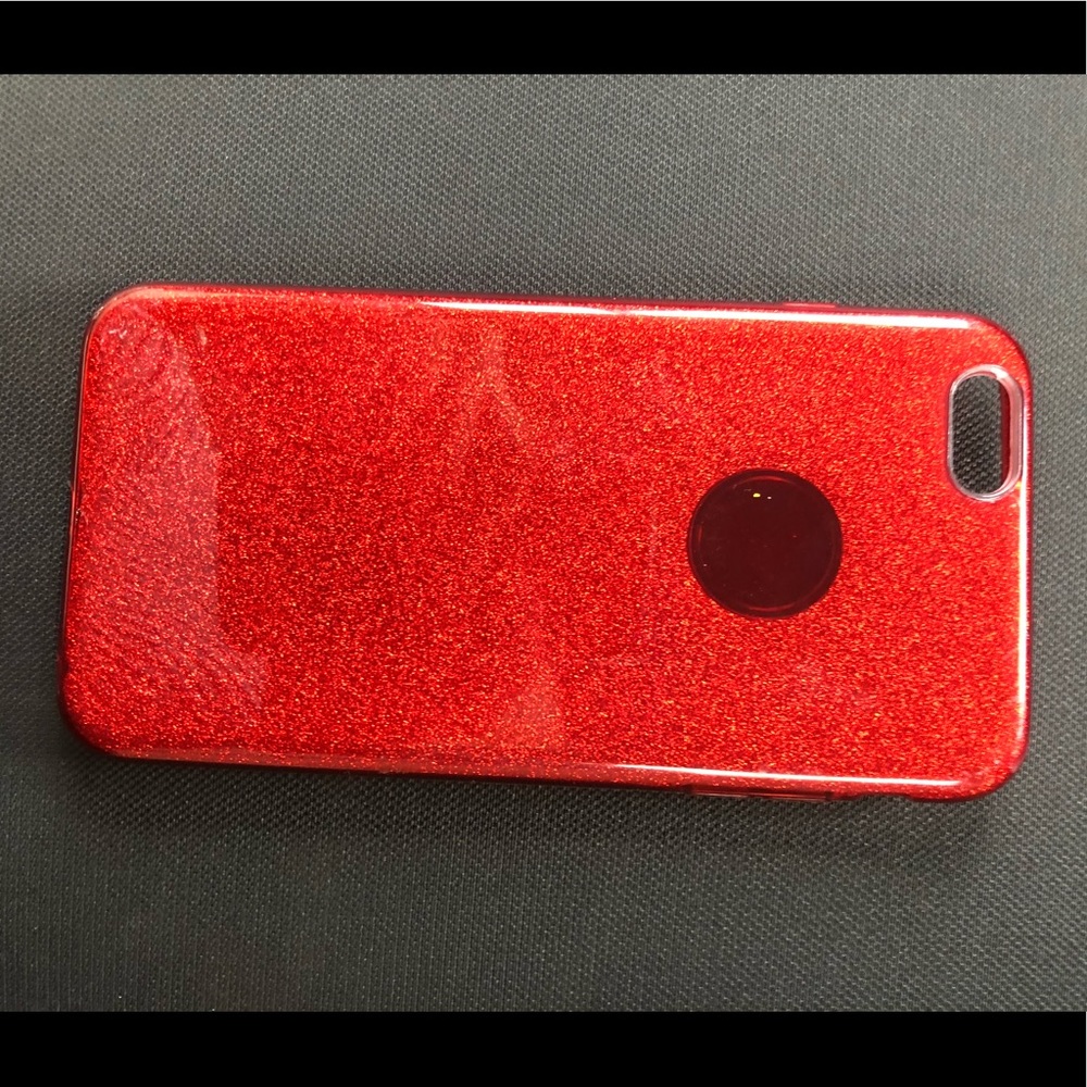 red glittery iphone 8 plus case